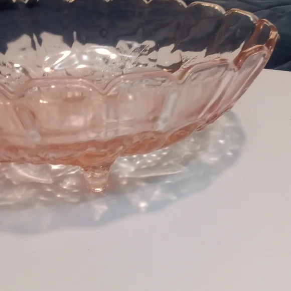 Vintage pink center piece bowl - Picture 6 of 7